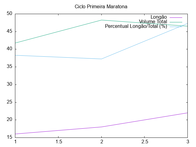 Figure 2: Volume Total semanal da minha primeira Maratona